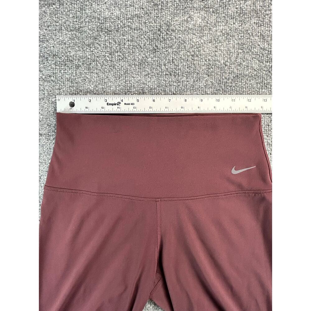 Nike Zenvy Dri-FIT Women's Biker Shorts Medium Burgundy High Rise Yoga Training - Picture 8 of 9
